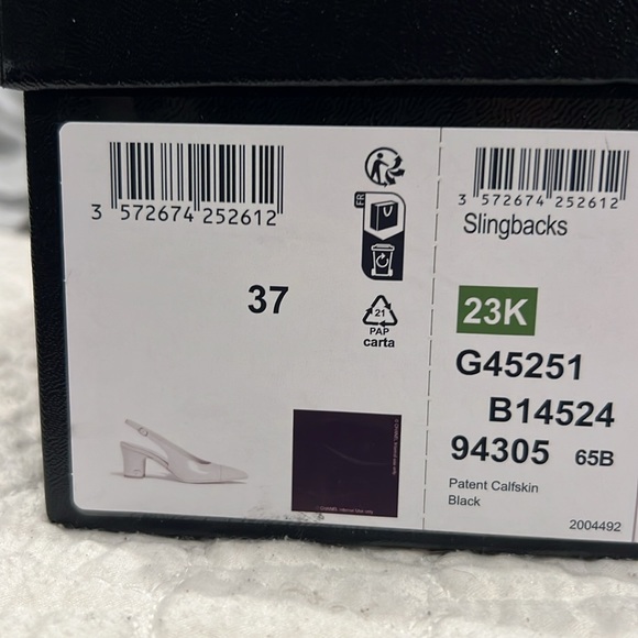 Chanel patent leather slingbacks Size 37 - Picture 11 of 11